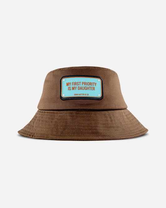 MY FIRST PRIORITY IS MY DAUGHTER - BROWN - BUCKET HAT