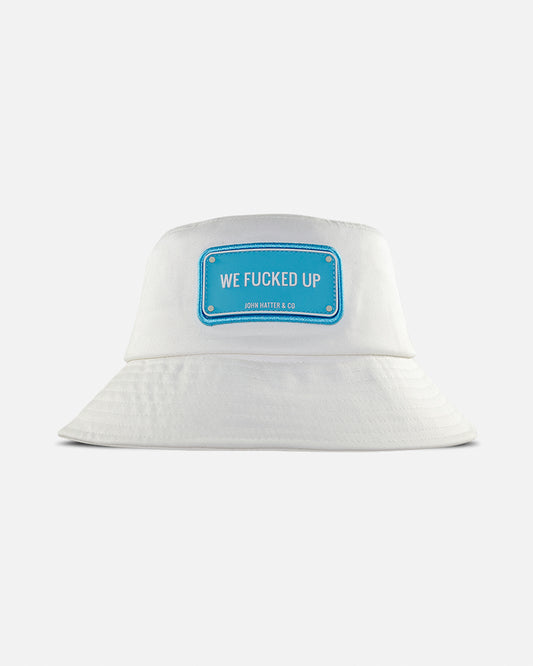 WE FUCKED UP - WHITE - BUCKET HAT